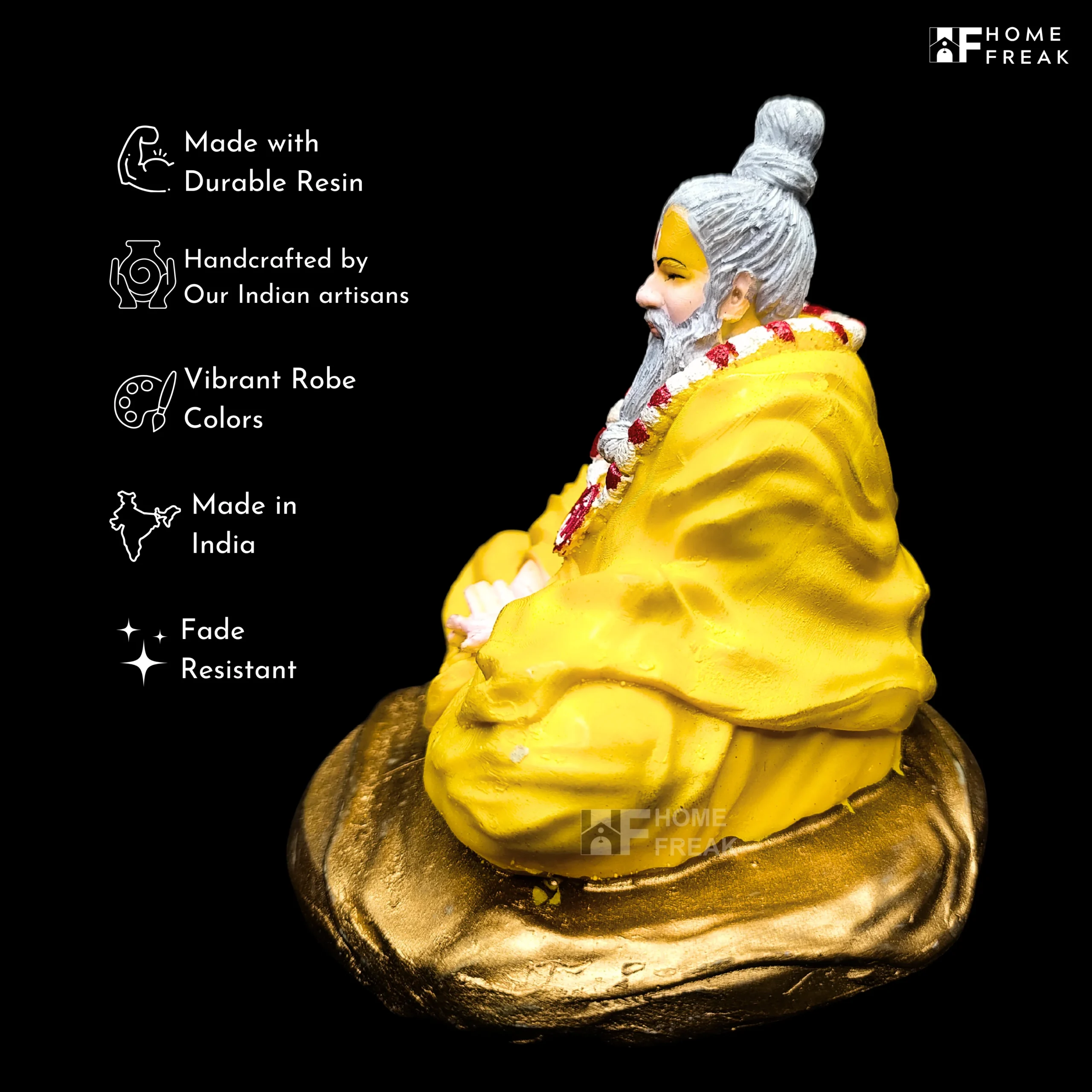 Premanand Ji Maharaj Idol for Home, Office Desk and Car Dashboard Premium Resin Idol by Home Freak - Image 3