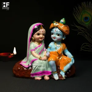 radha krishna idol, car dashboard god idol
